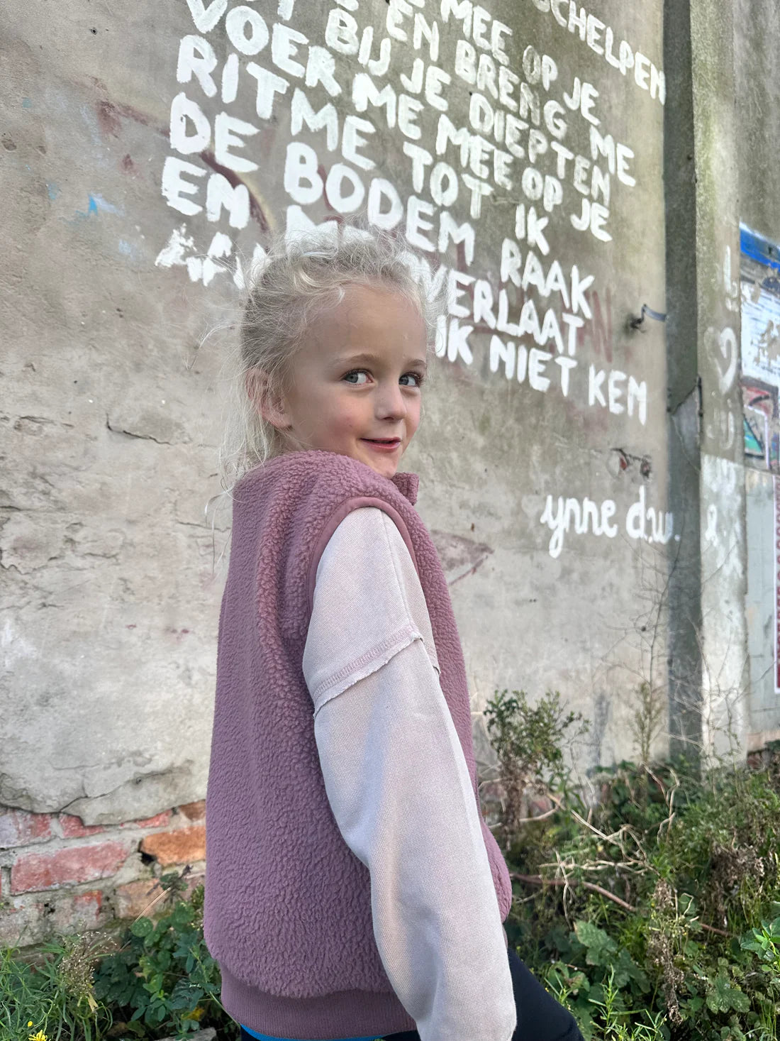 Teddy Kids Fleece Bodywarmer Rose