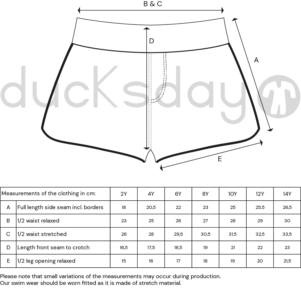 Ducksday Παιδικό Μαγιό Σορτς για Κορίτσια - Ondo
