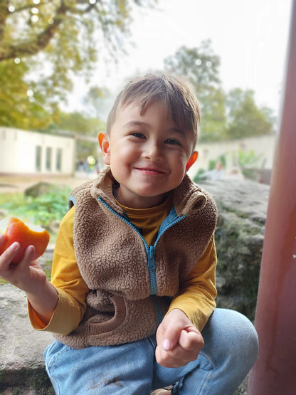 Teddy Kids Fleece Bodywarmer Brown