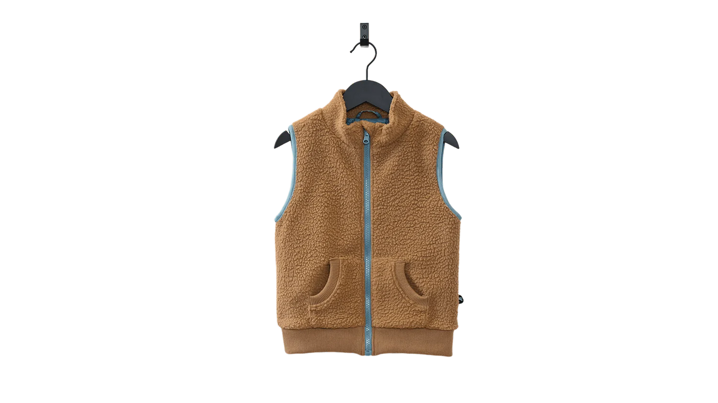 Teddy Kids Fleece Bodywarmer Brown
