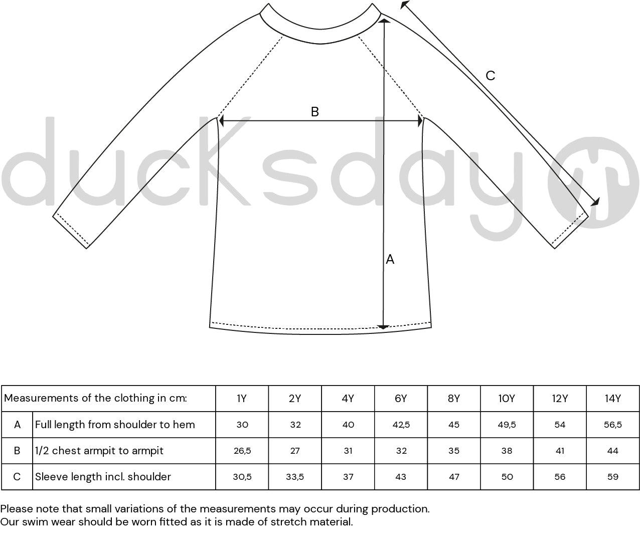 Ducksday Παιδικό Μακρυμάνικο Μπλουζάκι Μαγιό - Cala